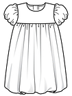 Платье с юбкой «баллон» и рукавами-фонариками