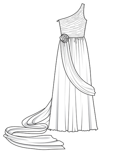 Свадебное платье асимметричного кроя со шлейфом