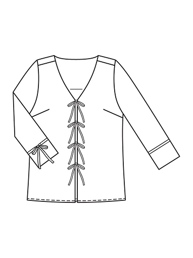 Блузка с завязками в качестве застёжки