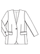 Свободный жакет без воротника №406