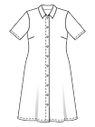 Трикотажное платье-рубашка приталенного силуэта