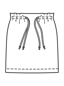 Технический рисунок пляжной мини-юбки