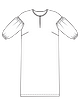 Платье прямого кроя с необычными проймами №124 — выкройка из Burda 6/2024