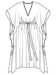 Платье-кафтан с декорированным V-вырезом №105 B — выкройка из Burda 7/2017