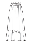 Длинная юбка с широкой оборкой