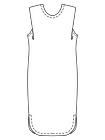 Трикотажное платье с глубоким вырезом на спинке