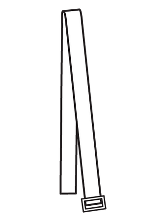 Технический рисунок пояса цельнокроеного короткого комбинезона