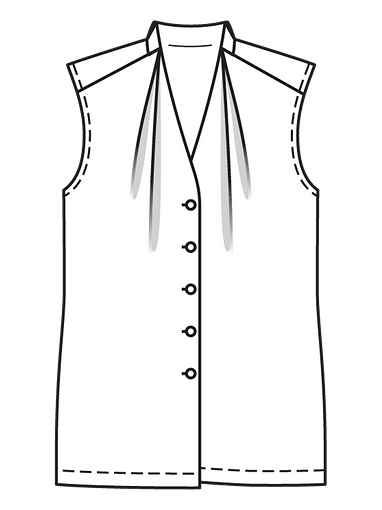 Блузка с оригинальными плечевыми швами