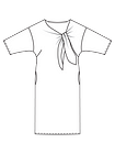 Платье с цельнокроеными завязками