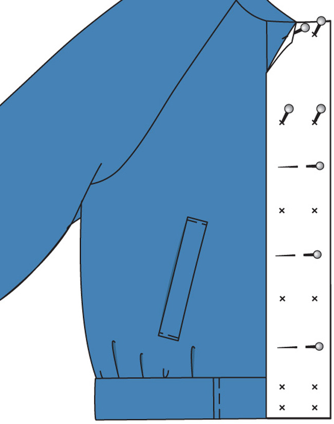 Как сшить блузон с двубортной застёжкой