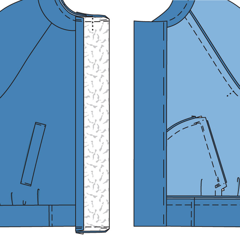 Как сшить блузон с двубортной застёжкой