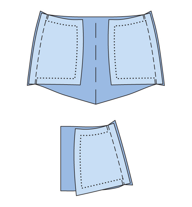 Как сшить короткую юбку со складками