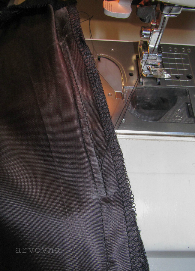 Распошивание и размётывание проймы в верхней одежде. Часть 1