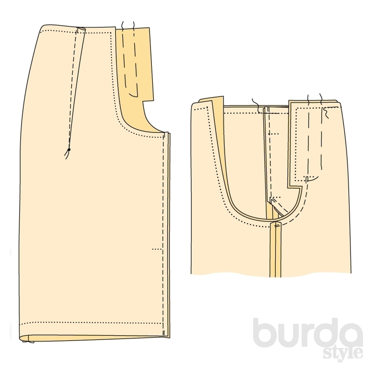Обработка шаговых срезов брюк