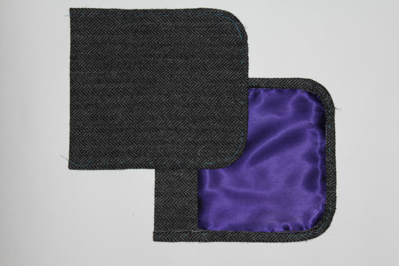 Обработка накладного кармана на подкладке