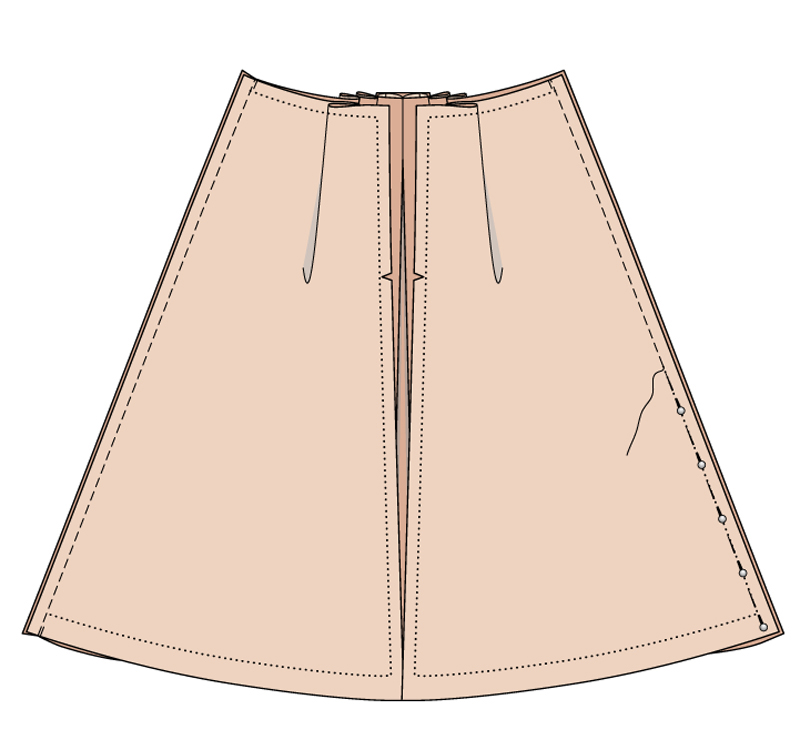 Обработка боковых срезов юбки