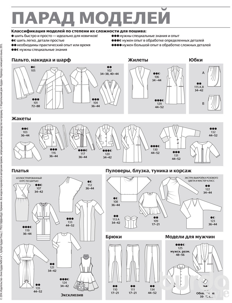 Бурда 2 2014 технические рисунки