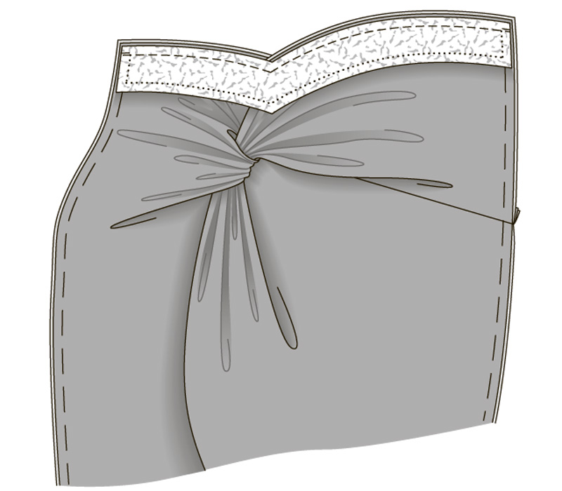 Как сшить оригинальную прямую юбку из трикотажа