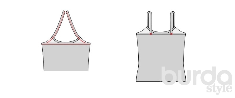 Эскиз топа на бретелях