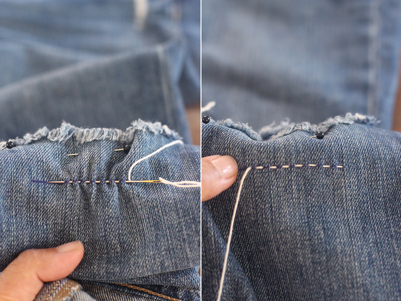 Заплатки на джинсы в японской технике