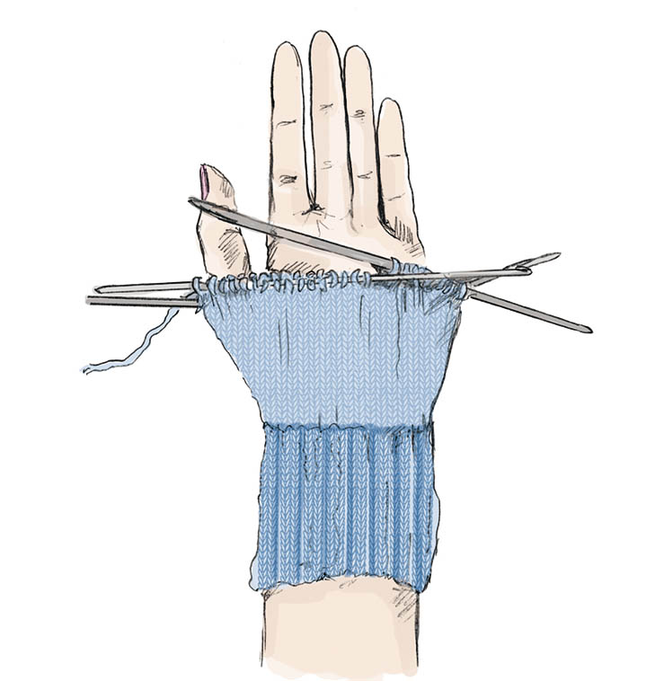 Вязание варежек с клином большого пальца