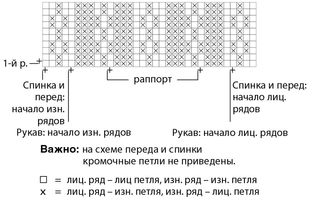 Туника реглан со структурным узором